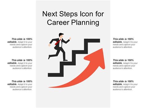 Next Steps Icon For Career Planning Powerpoint