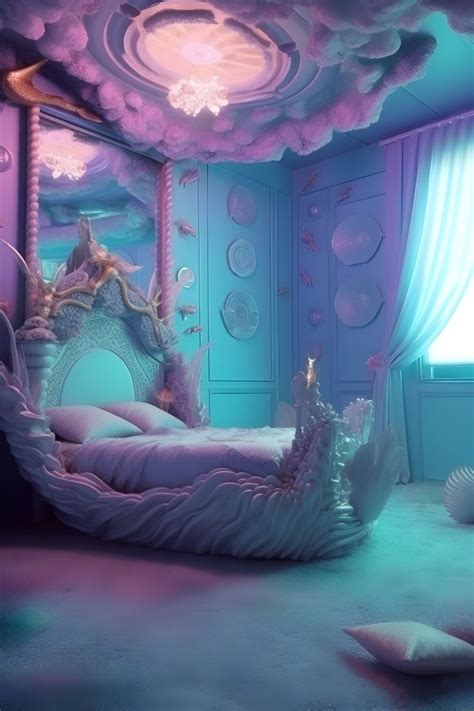 Mermaidcore Bedroom Mermaid Themed Bedroom Ocean Themed Bedroom Mermaid Room Decor