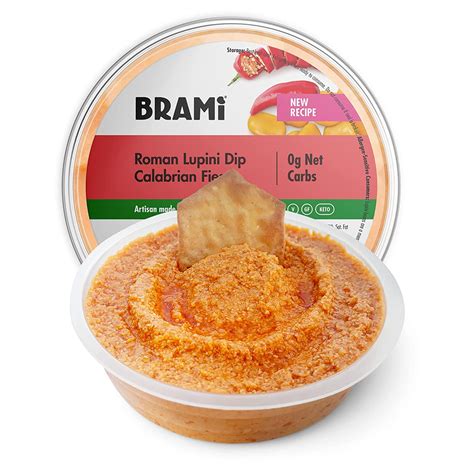 Brami Roman Lupini Bean Dip Spread And Hummus 0g Sugar 0g