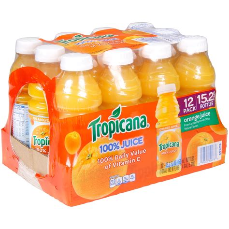 Tropicana 100 Orange Juice 12 152 Fl Oz Plastic Bottles