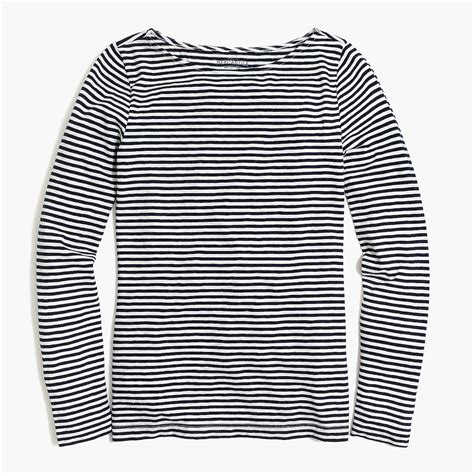 Navy And Ivory Striped Shirt Knit Tees Artist Tees Long Sleeve