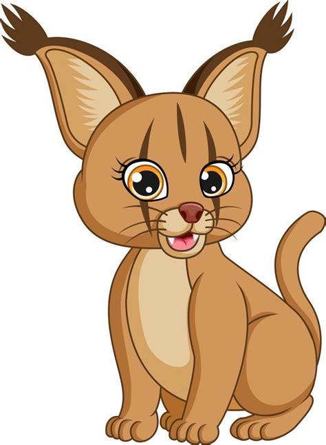 Cute Lynx Cartoon On White Background 6798439 Vector Art At Vecteezy