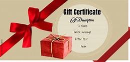 FREE Gift Certificate Template | 50+ Designs | Customize Online and Print
