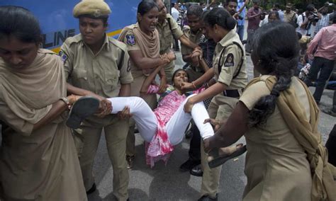 Protests In India As Rights Activists Placed Under House Arrest India The Guardian