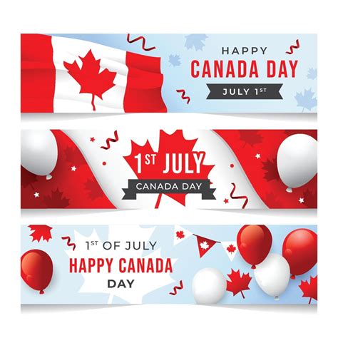 Happy Canada Day Banner Template Vector Art At Vecteezy