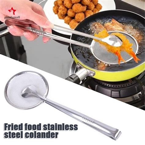 Stainless Steel Filter Spoon With Clip Food Salad Oil Frying Mesh For Kitchen Bbq 【64off】