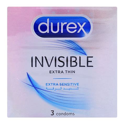 Order Durex Invisible Extra Thin And Extra Sensitive Condoms 3 Pack