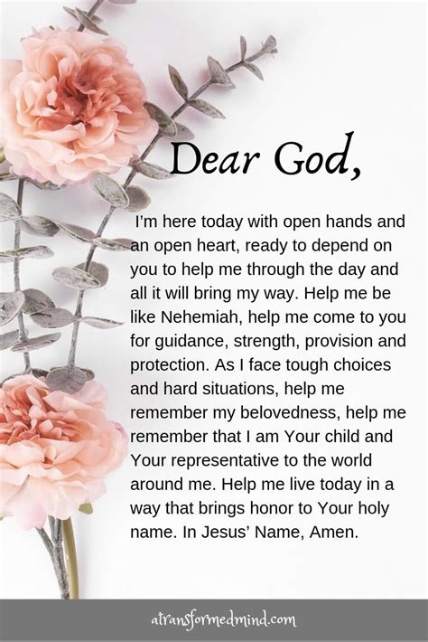 A Beautiful Printable Prayer To Start Your Day Morning Prayer Quotes