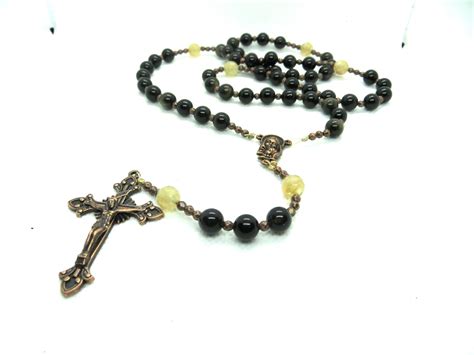 traditional catholic rosary prayer beads etsy