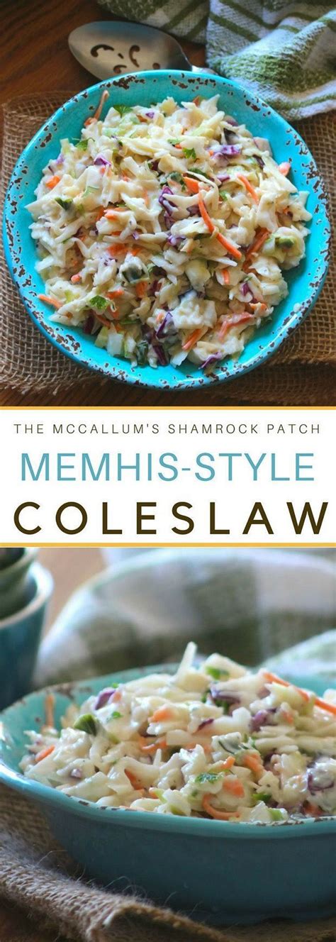 4.6 | have used this recipe and it's actually quite tasty (but i use fresh cabbage and shredded carrots). Memphis-Style Coleslaw | The McCallum's Shamrock Patch ...