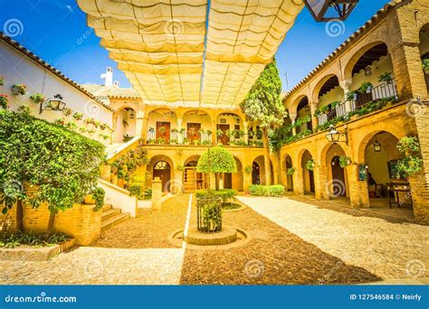 Courtyard Of A Typical House In Cordoba Spain Stock Photo Image Of