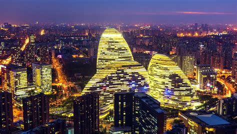 Beijing China Circa Nov 2015 4k Time Lapse Of Beijing Skyline From