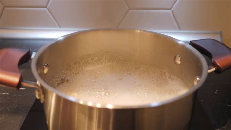Boiling Water In Stainless Steel Pan On Stock Footage Sbv 334700458
