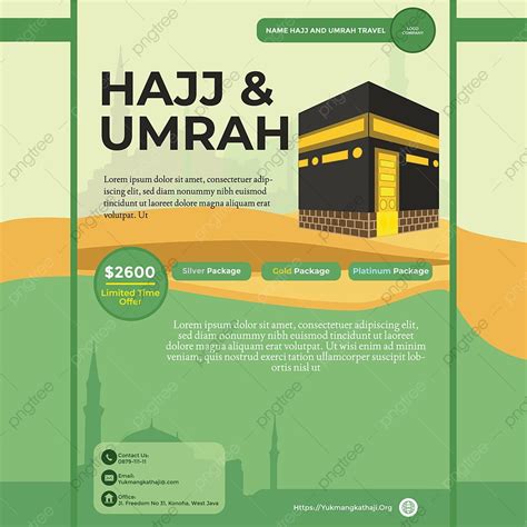 Gambar Poster Ilustrasi Perjalanan Haji Dan Umroh Templat Untuk Unduh