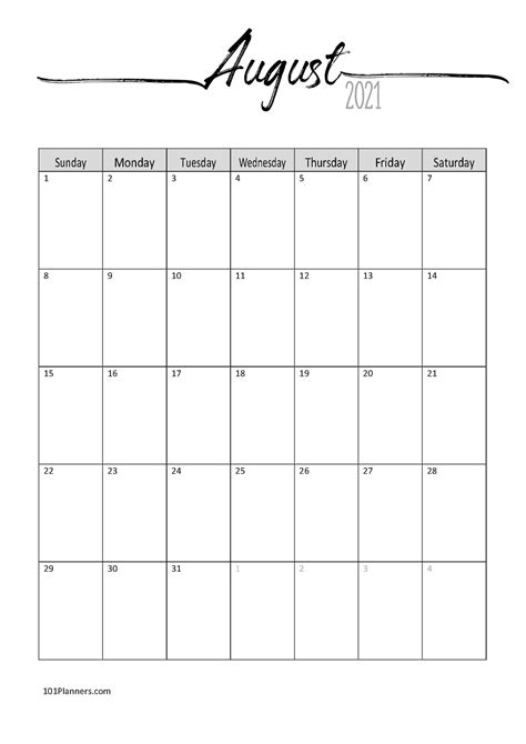 2021 Monthly Calendar Printable Word Weekly Calendars 2021 For Word