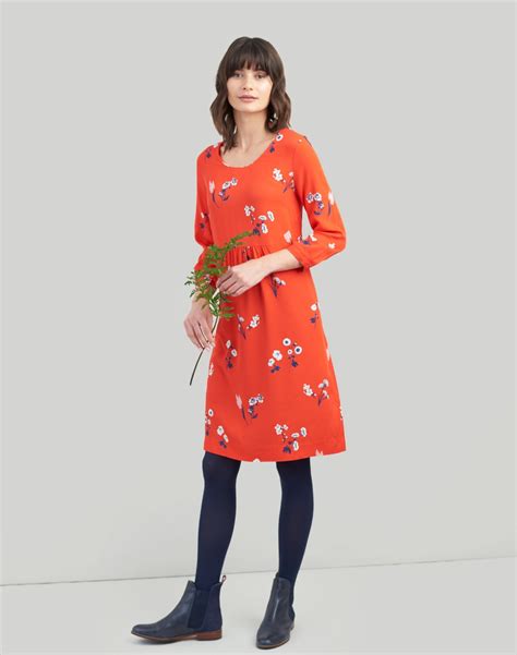 Joules Alison Long Sleeve Woven Dress Kodakoda