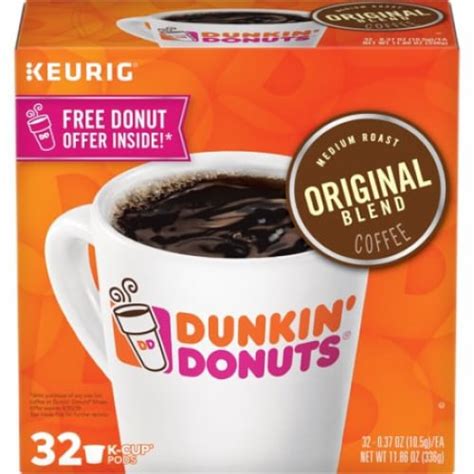 Dunkin® Original Blend Medium Roast K Cup Coffee Pods 32 Ct Fred Meyer
