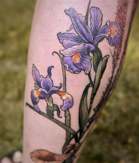 Aubrey Mennella Tattoo Art On Instagram Close Up Of The Iris Mushroom