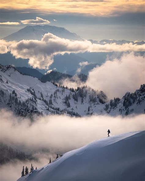 Mount Rainier Winter Landscape Photography Beautiful Landscape