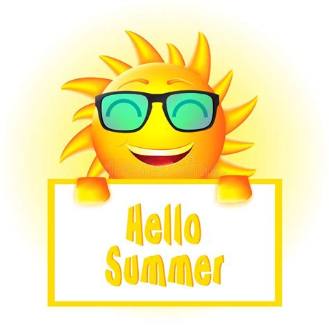 Hello Summer Sun Clip Art