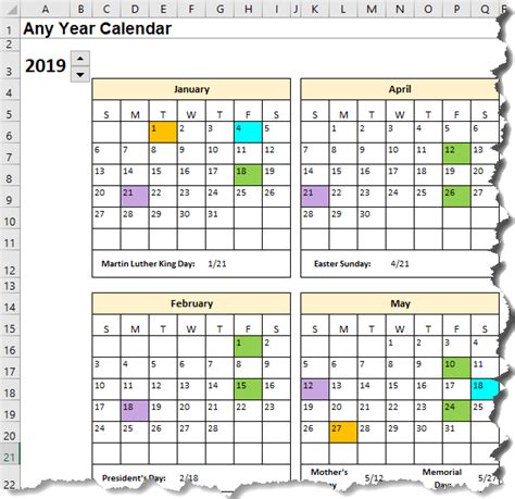 Excel Calender Template