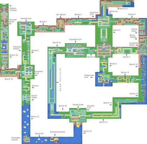Labeled Map Of Kanto By Rythos On Deviantart Pokémon Rpg Pokemon D