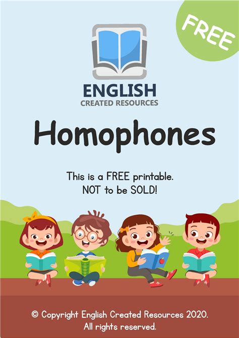 Homophones Worksheets For Kids Pupils Will Understand The Meaning Of