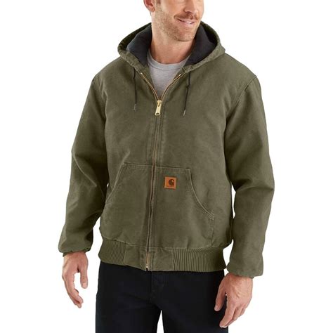 Carhartt Sandstone Quilted Flannel Lined Active Jacket Mens