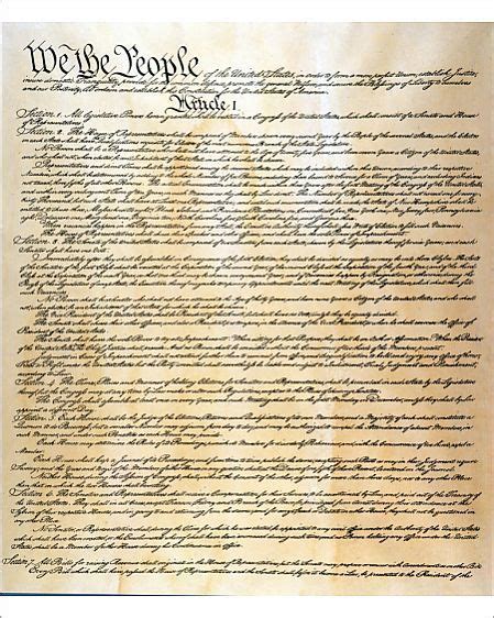 Print Of Constitution Page One Of The Constitution Of The United