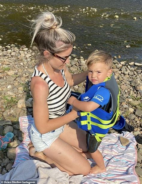 Helen Skelton Wears Blue And White Bikini On River Eden Trip Daily