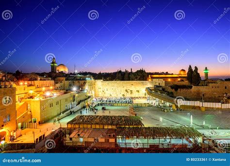 The Western Wall And Temple Mount Jerusalem Israel Stock Image