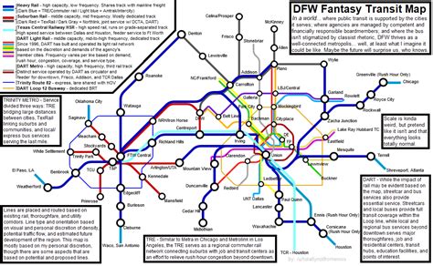 Dfw Fantasy Transit Map Rdallas