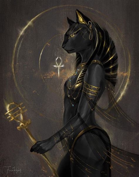 Bastet By Fiona Hsieh In 2020 Bastet Tattoo Egyptian Goddess Anime Egyptian