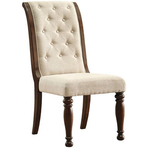 Ashley Furniture Porter Tufted Dining Side Chair In Rustic Brown
