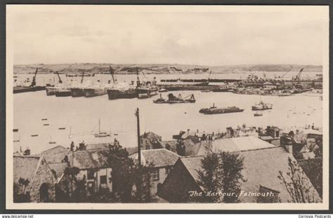 The Harbour Falmouth Cornwall C1930s M And L Postcard Falmouth