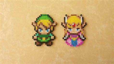 Link And Zelda Legend Of Zelda Minish Cap Perler Bead Sprites Perler