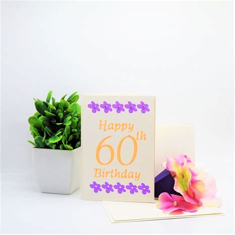 Happy 60th Birthday Card 60th Birthday Cards Happy 60th Birthday