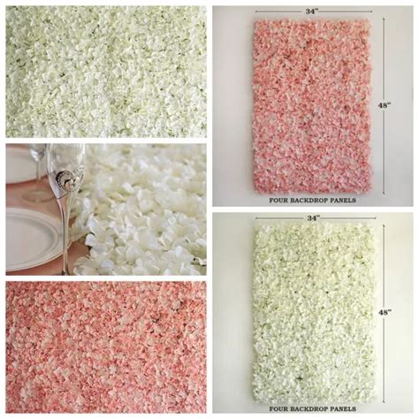 Silk Hydrangea Flowers 11 Sq Ft Uv Protected Wall Backdrop Panels