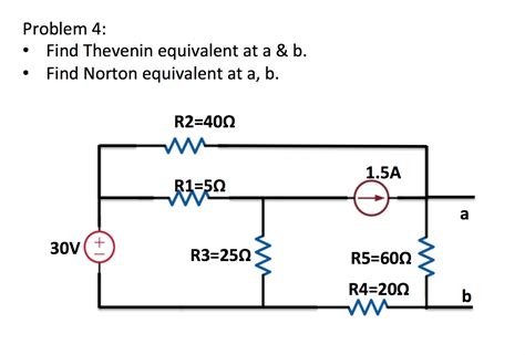 Solved Find Thevenin Equivalent At A And B Find Norton Equ