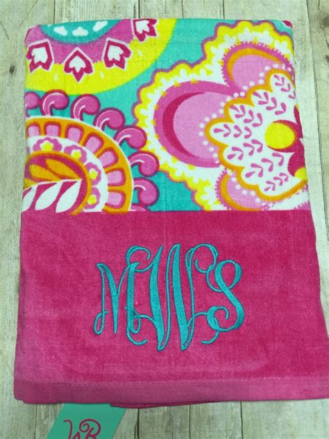 Monogrammed Embroidered Beach Towels Personalized By Eastkycraft