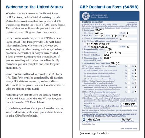 Custom Declaration Form Usa Fillable Pdf Printable Forms Free Online
