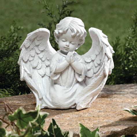 Praying Cherub Garden Statue Baby Angel Outdoor Indoor
