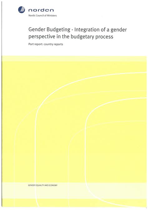 Gender Budgeting Integration Of A Gender Perspective In The Budgetary