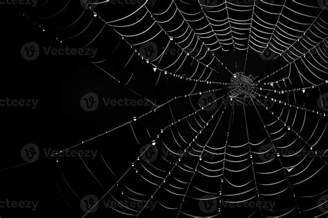 Spiderweb Overlay Dark Background Spider Web Design Element Ai