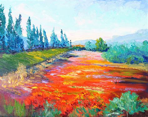 Elements often termed 'impressionistic' include static harmony, melodies that lack directed. Palette Knife Painters, International: Impressionist Landscape Painting, Provence Flower Show by ...