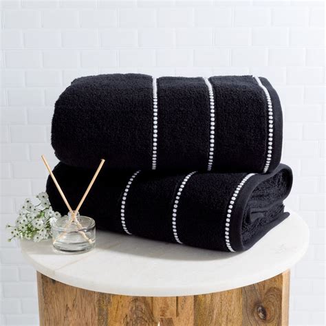 Instead of simply tossing your luxury. 2pc Luxury Cotton Bath Towels Sets Black - Yorkshire Home ...
