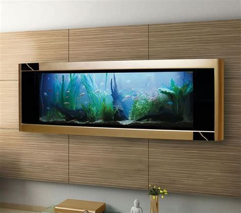 Sleek In Wall Fish Tank Aquarium Design Aquarium Mural Fish Aquarium