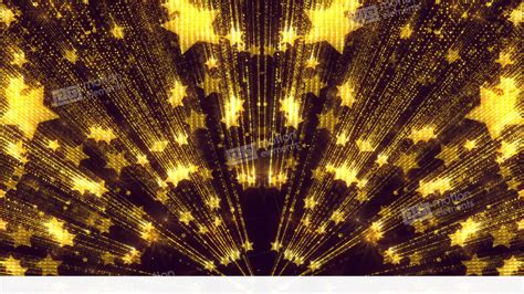 Shimmer Gold Animated Sparkles Star Glitter Elegant Background Stock