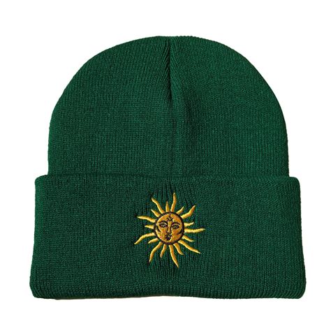 Custom Embroidery Logo Winter Hats Caps Green Beanie Buy Winter Hats