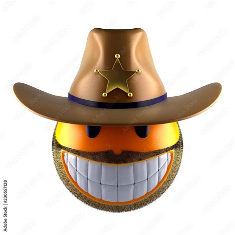 Sheriff Emoji Sphere Concept Stock Illustration Adobe Stock